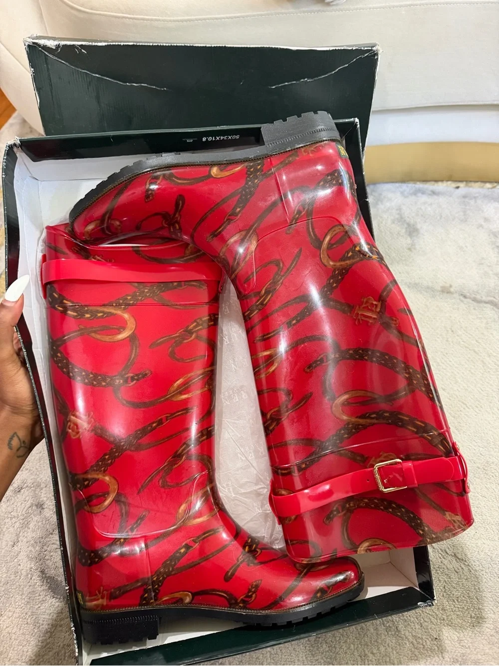 NWOT women’s Lauren Ralph Lauren Rossalyn II rain boots size 11
